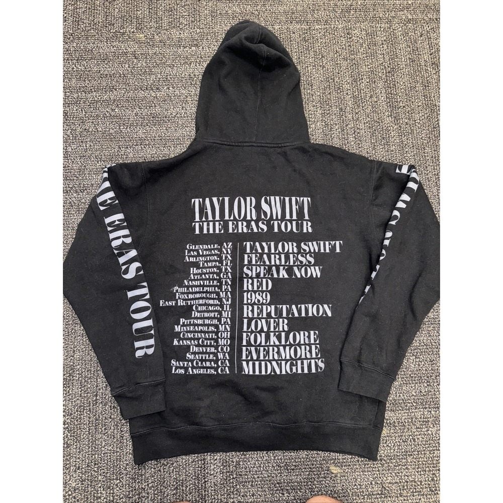 Taylor Swift The Eras Tour Black Hoodie Size-Official Merchandise Mens Medium - Picture 5 of 5